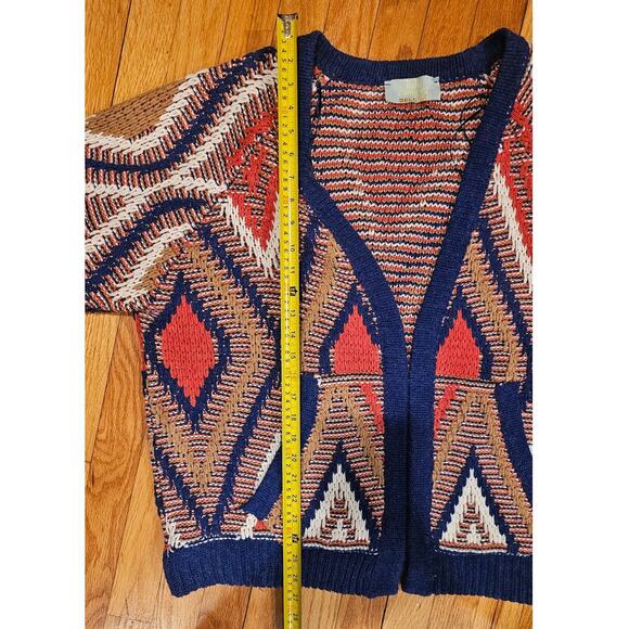 Ju Ju S'amuse! Deluxe Open Cardigan Gorgeous Knit Aztec Oversized Sweater, Sz XL - Picture 6 of 10